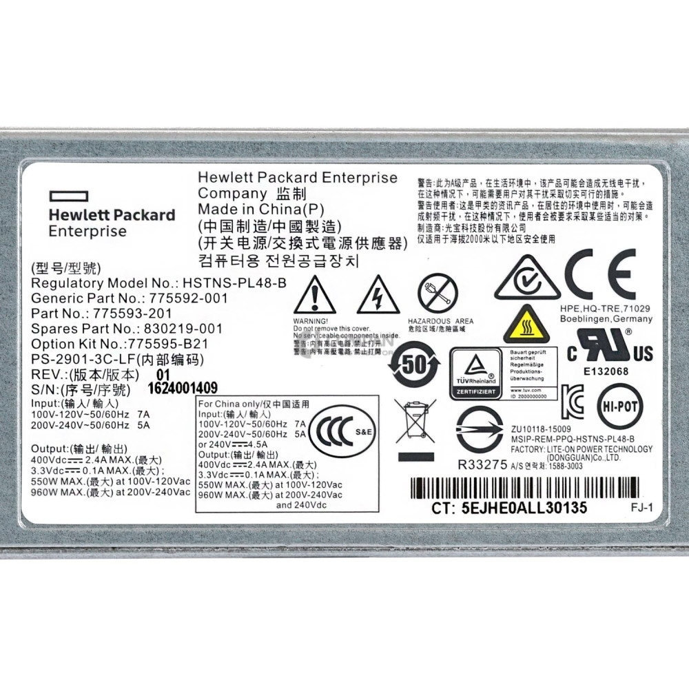 830219-001 HP 900W POWER SUPPLY G9